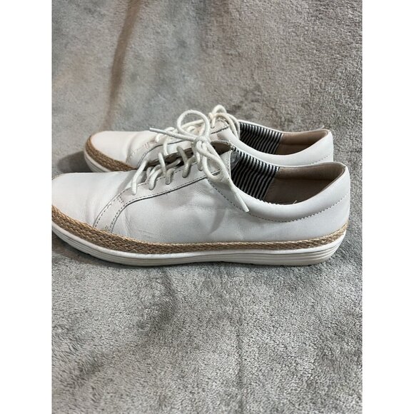 Clarks Collection Women’s 9 Marie Sneakers Sailing White Leather Shoes Beachy - Picture 5 of 10